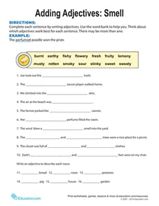 Smell Adjectives