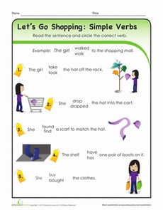 Simple Verbs: Let's Go Shopping!