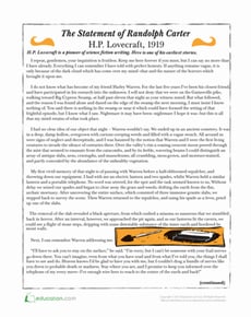 The Statement of Randolph Carter