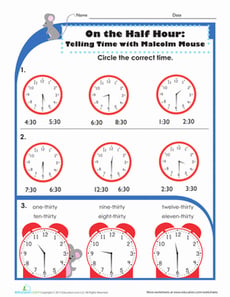 On the Half Hour: Telling Time with Malcolm Mouse