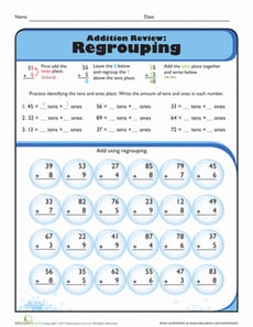 Review Addition with Regrouping