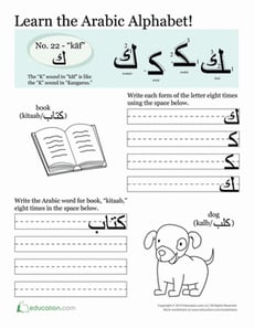 Arabic Alphabet: Kāf