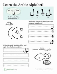 Arabic Alphabet: Lām