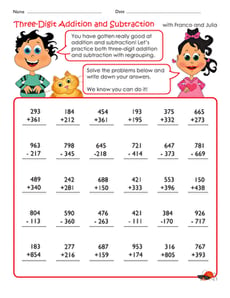 Triple Digits! 3-Digit Addition & Subtraction