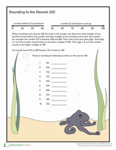 Underwater Rounding to the Nearest Hundred