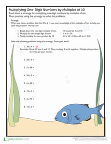 Multiplication Strategies: Multiplying by Multiples of 10