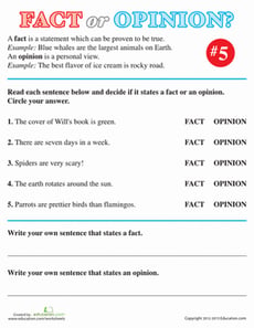 Fact or Opinion? #5