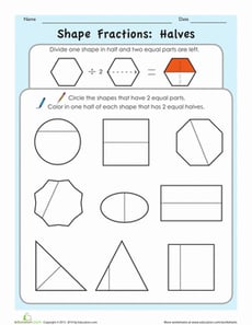 Shape Fractions: Halves
