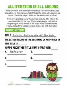 Alliteration Activity