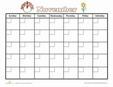 November Calendar