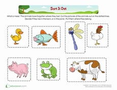 Sorting Farm Animals 