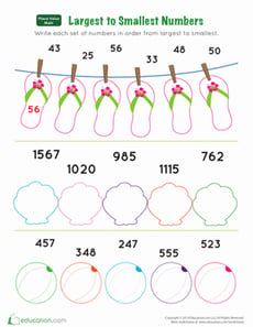 Largest to Smallest Numbers