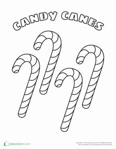Candy Cane Coloring & Counting 