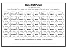 Color and Name the Pattern