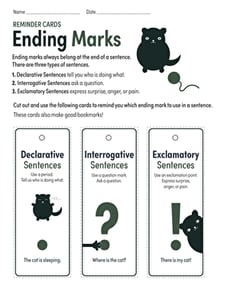 Reminder Cards: Ending Marks