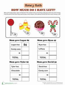 Subtraction with Money