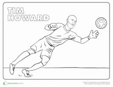Goalkeeper Coloring Page
