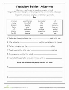 Synonyms for Bad