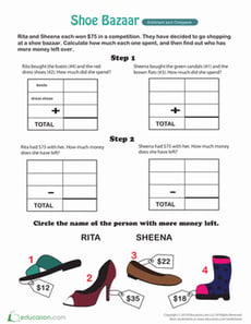 Money Math: Shoe Bazaar