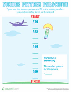 Number Pattern Parachute