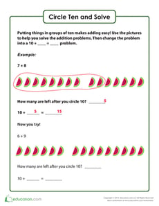 Circle Ten and Solve 