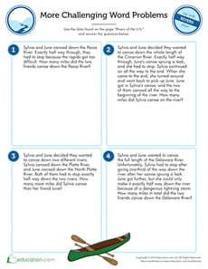 Rivers Multiple-Step Word Problems