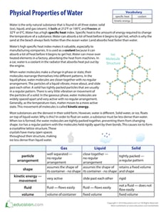 Physical Properties of Water