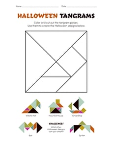 Halloween Tangram Template