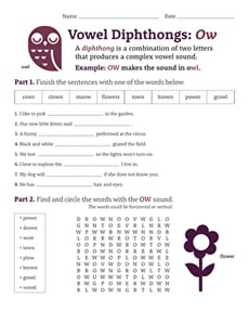 Vowel Diphthongs: OW