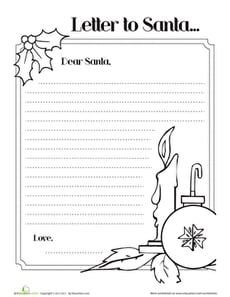 Dear Santa Letter