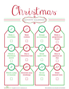 Advent Calendar Activities #1