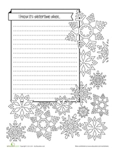 Wintertime Writing Prompt