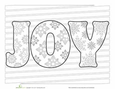 Joy Coloring Page