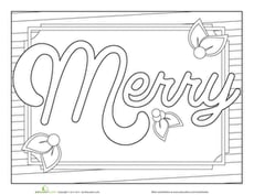 Merry Coloring Page