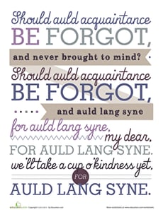 Auld Lang Syne Print