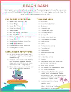 Beach Bash Checklist