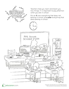 School Time Coloring Page