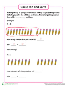 Circle Ten and Solve