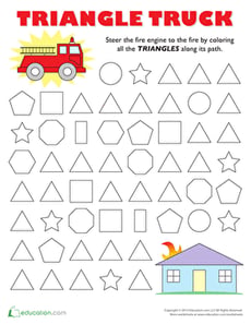 Follow the Triangle Maze