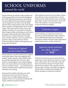 School Uniforms Around the World