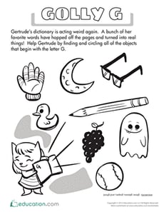 Learning Letters: Golly G!