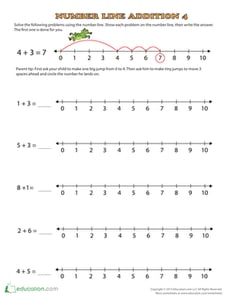 Addition Using a Number Line