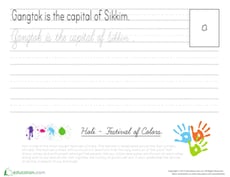 Sikkim Cursive Practice
