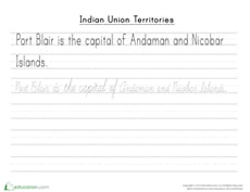 Andaman and Nicobar Islands Cursive Practice