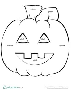 Color the Jack-o'-Lantern