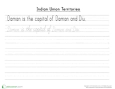 Daman and Diu Cursive Practice