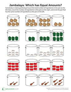 Jambalaya: Which has Equal Amounts?