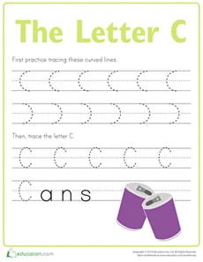 Practice Tracing the Letter C