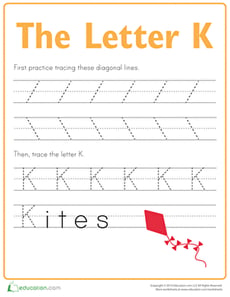 Practice Tracing the Letter K