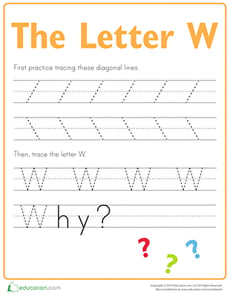Practice Tracing the Letter W